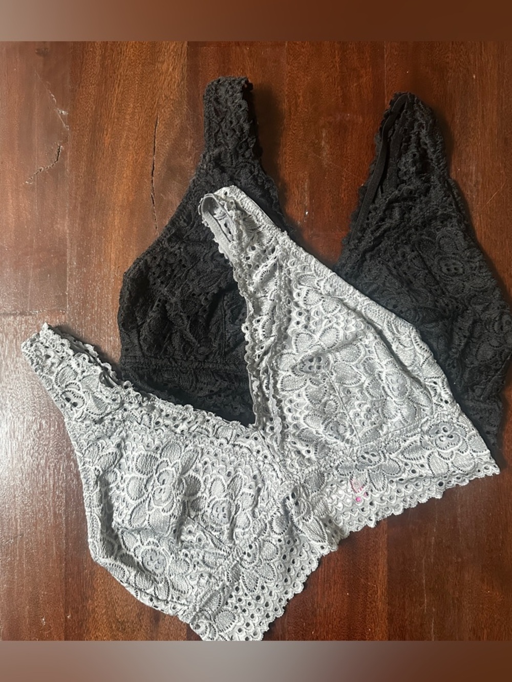 Black & Gray Lace Bras